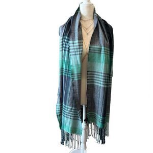 Banana republic factory men’s scarf green plaid Men’s one size